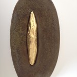 Bronze et feuille d’or. 32 cm x 16 cm x 6,5 cm